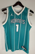 Nike Jordan LaMelo Ball Charlotte Hornets Teal #1 Icon Edition Swingman Jersey L