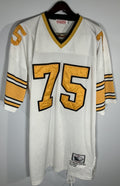 Mitchell Ness Joe Greene Pittsburgh Steelers White #75 Throwback Jersey 3XL