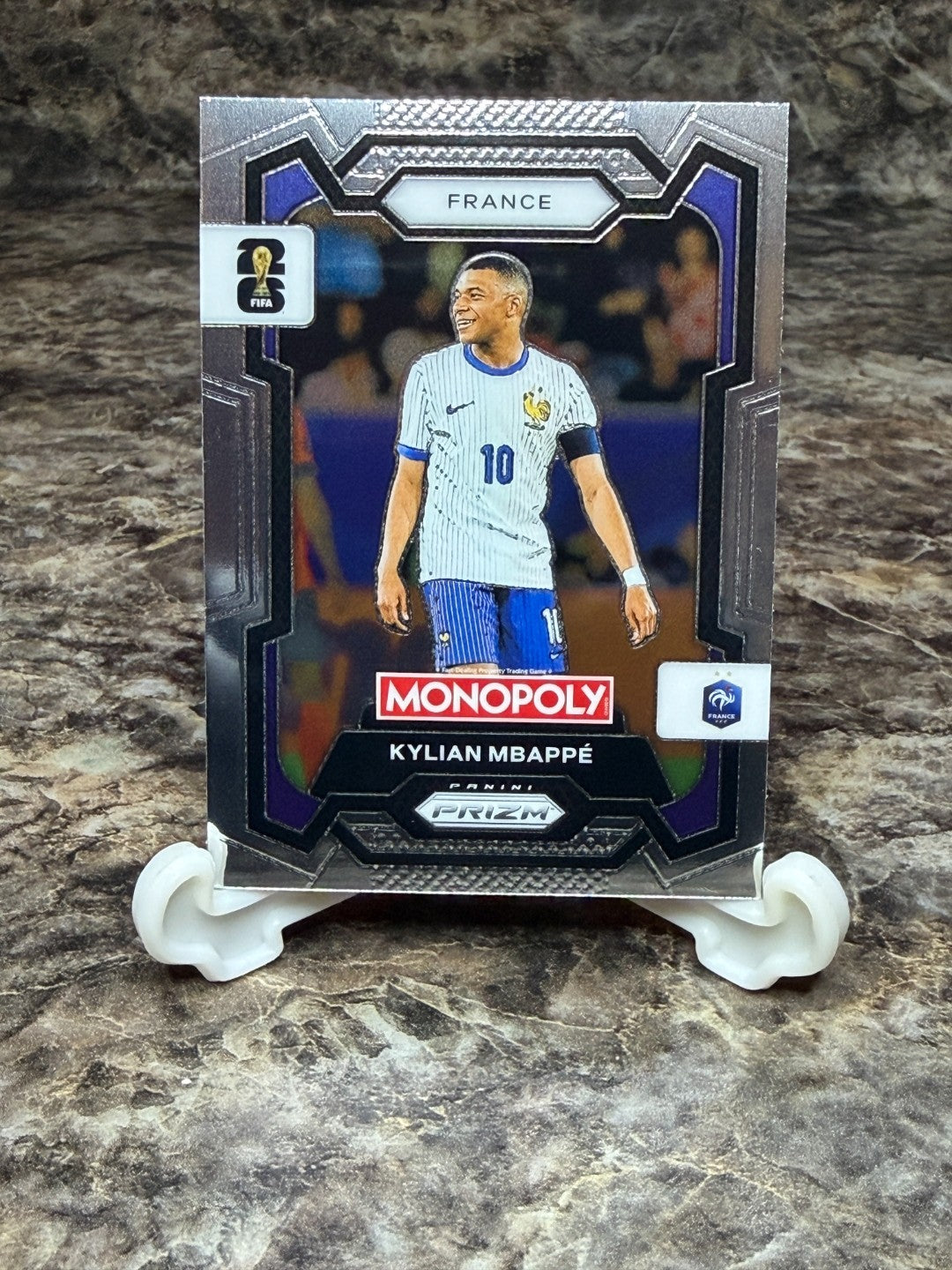 2026 Panini Monopoly Prizm FIFA World Cup 26 Kylian Mbappe #7 France Base