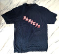 New York Rangers NHL Hockey Navy Blue T-Shirt Graphic Tee 1990s Vintage Mens