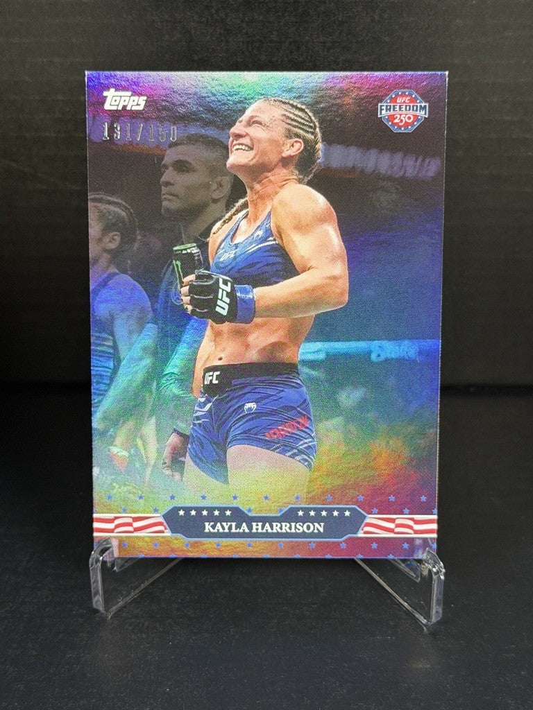 2026 Topps UFC Freedom 250 Kayla Harrison #14 /150 Numbered Foil Parallel