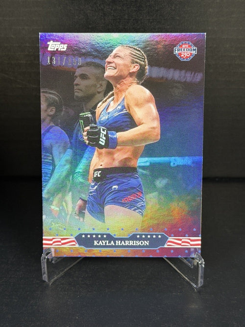 2026 Topps UFC Freedom 250 Kayla Harrison #14 /150 Numbered Foil Parallel