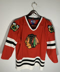 Vintage 90s Chicago Blackhawks Starter NHL Hockey Jersey Blank Red Sz L/XL