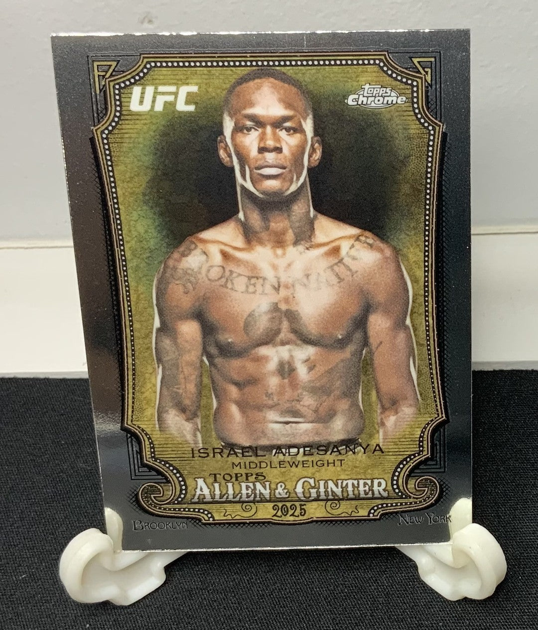 Israel Adesanya 2026 Topps Chrome UFC Allen Ginter Worlds Champions AG-10 SP