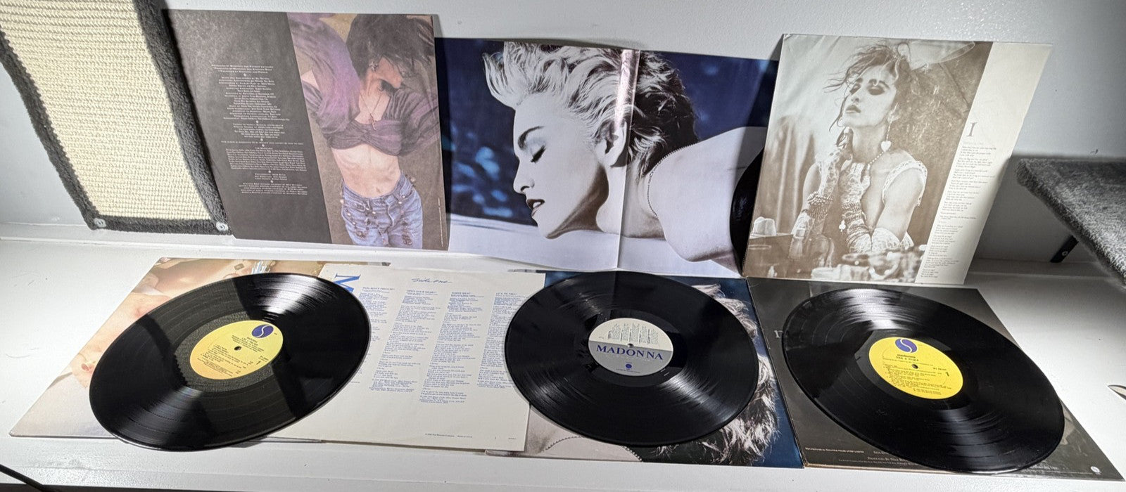 Madonna 3 LP Vinyl Lot Like a Prayer Like a Virgin True Blue Original Sire Press