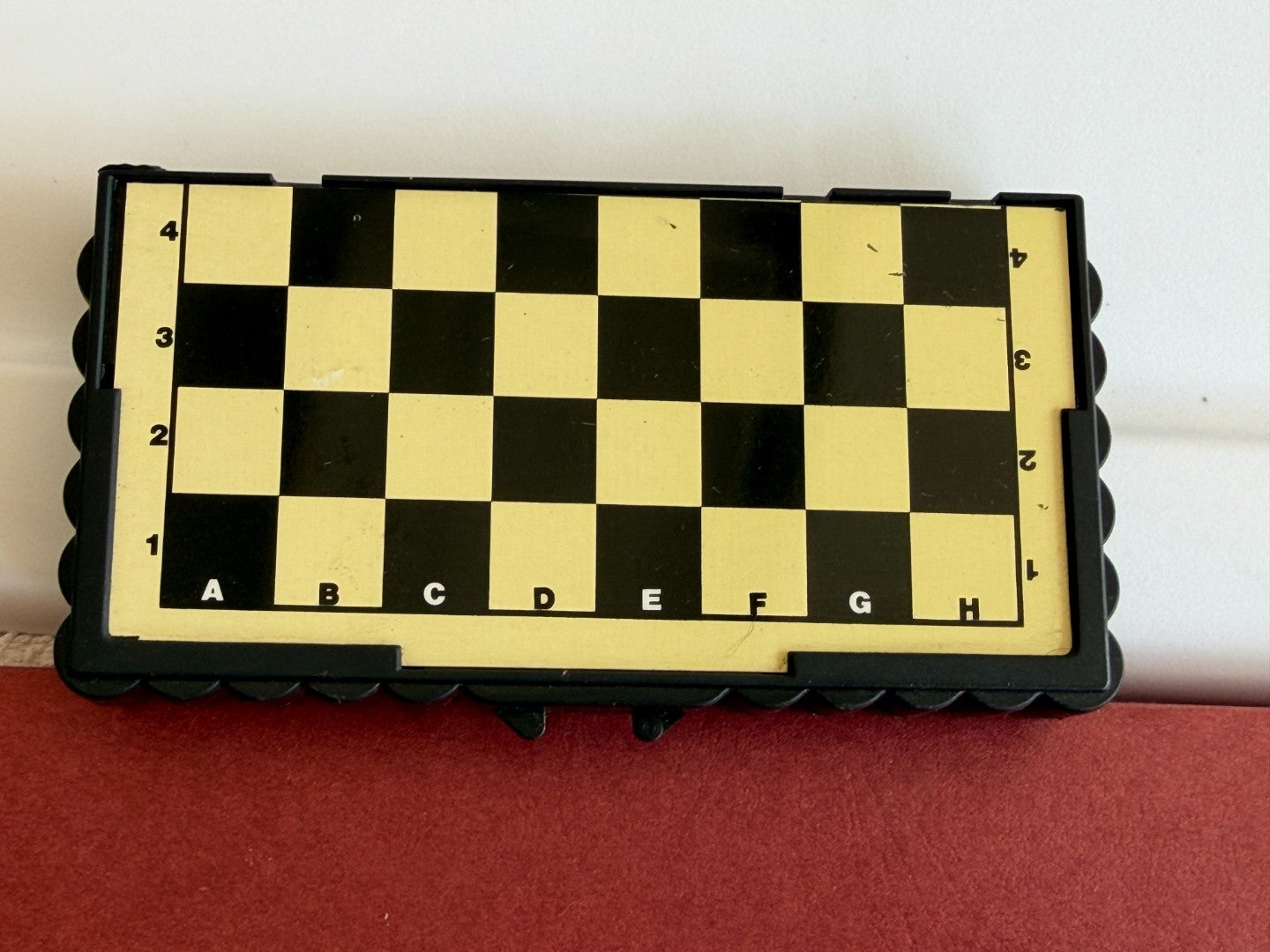 Mini Magnetic Travel Chess Set Pocket Folding Plastic Case Complete UK Design