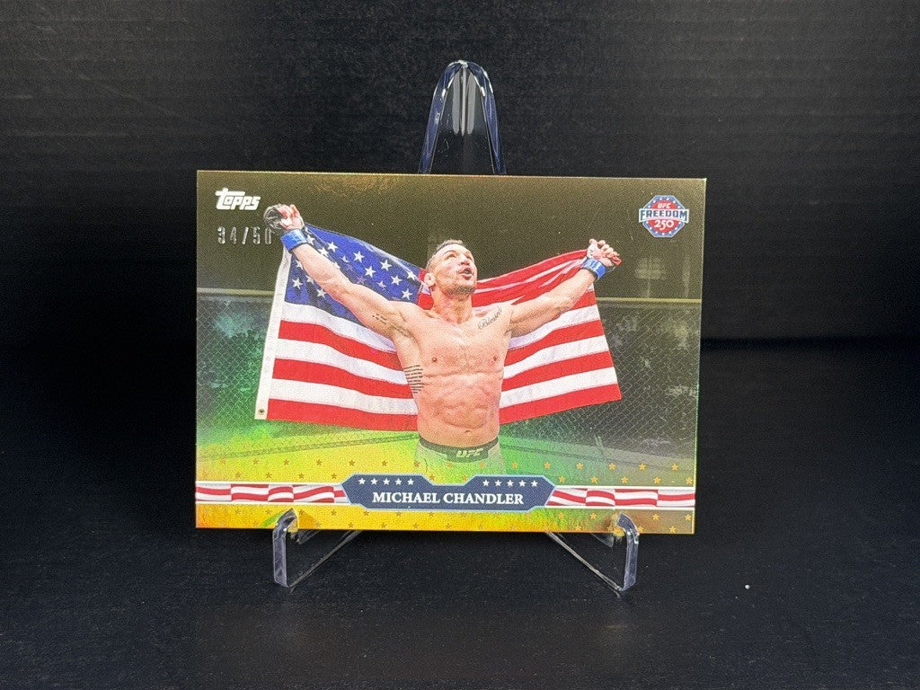 2026 Topps UFC Freedom 250 Michael Chandler #23 Gold /50 Numbered Parallel