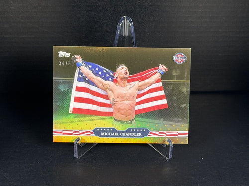 2026 Topps UFC Freedom 250 Michael Chandler #23 Gold /50 Numbered Parallel