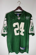 Darrelle Revis New York Jets Reebok Authentic Jersey Green #24 NFL Sewn