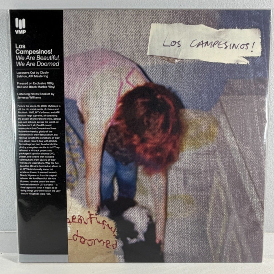 Los Campesinos We Are Beautiful We Are Doomed VMP Rock Red Black Marble Vinyl LP