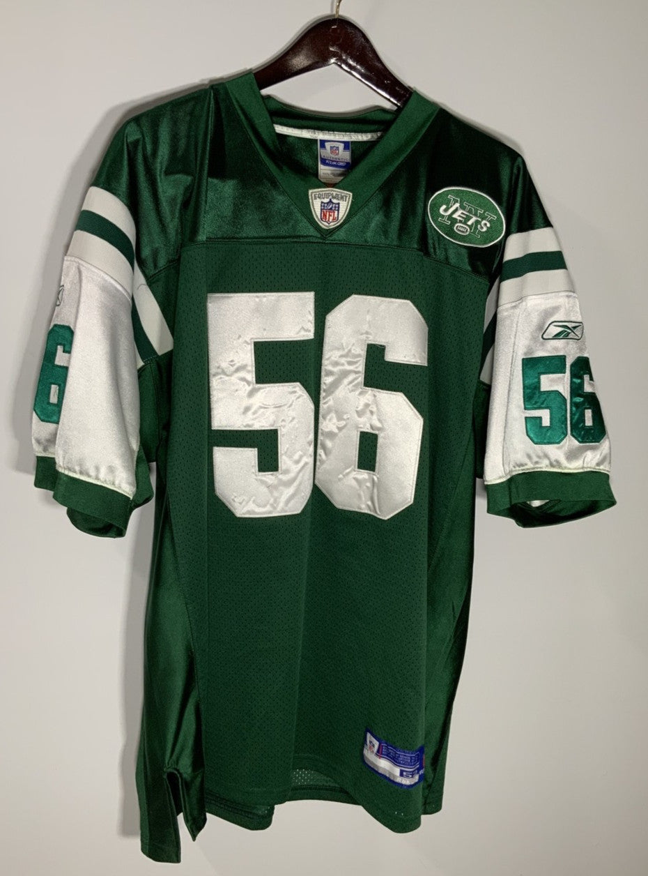Vernon Gholston New York Jets Reebok Authentic Jersey Green #56 Sz 56 NFL Sewn