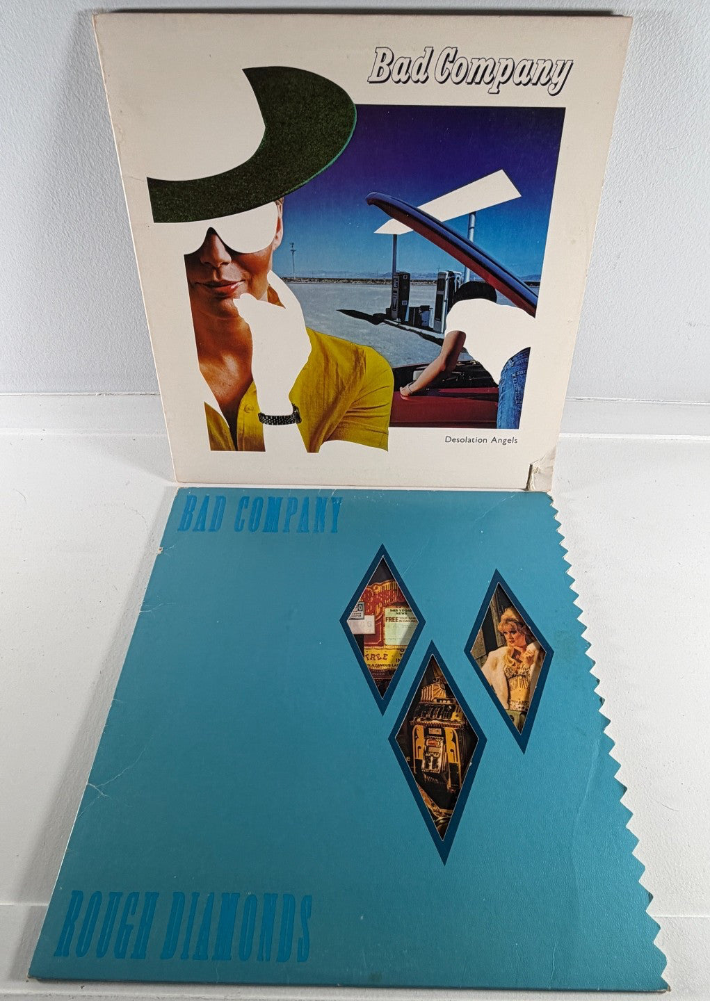 Bad Company 2-LP Lot Desolation Angels Rough Diamonds Swan Song Originals