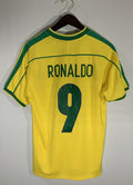 Nike Fit Ronaldo R9 Brazil #9 Home CBF Yellow Jersey 2002-06 4 Star Size M