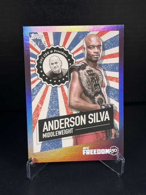 2026 Topps UFC Freedom 250 Anderson Silva Seal of Approval SO-3 /75 Insert