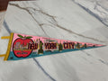 Vintage New York City Felt Pennant Big Apple Skyline World Trade Center 1970