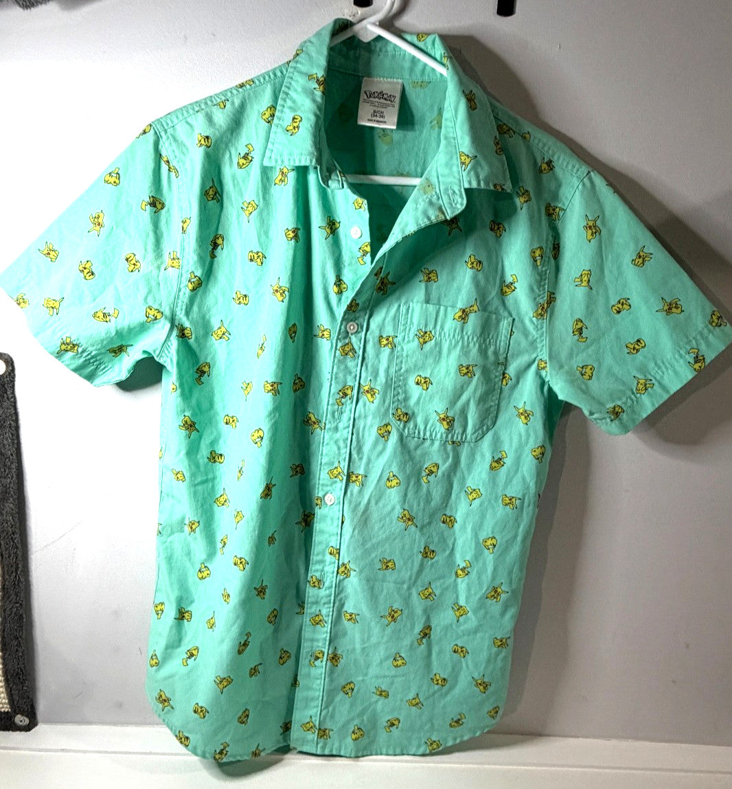 Pokemon Fan Bundle Pikachu Shirt Ash Ketchum Hat Starters Cap Digital Watch Lot