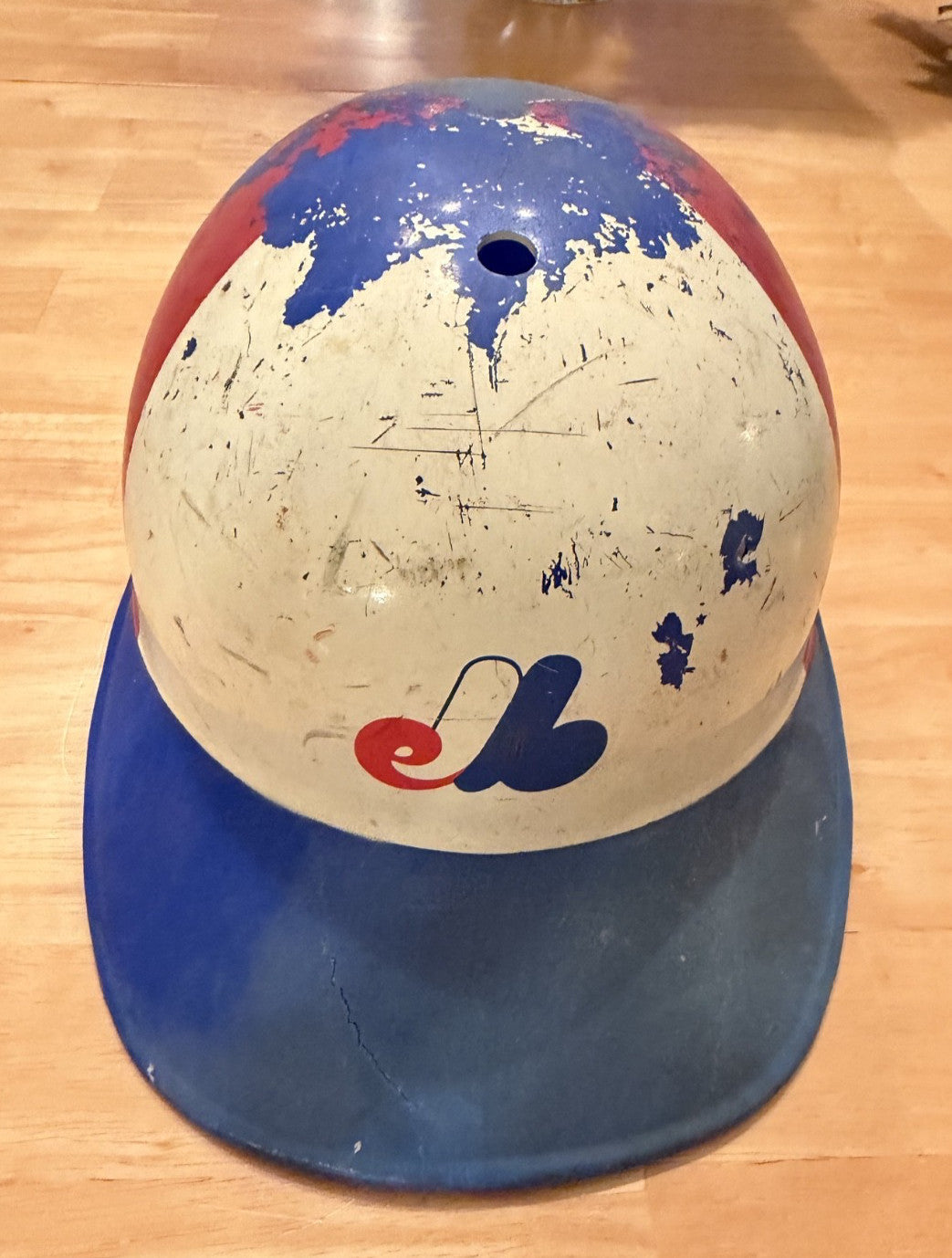 Vintage Montreal Expos Batting Helmet MLB Tricolor Plastic Cap Retro