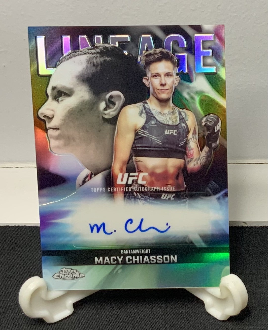 Macy Chiasson 2026 Topps Chrome UFC Chrome Lineage Auto CCA-MA Refractor Auto