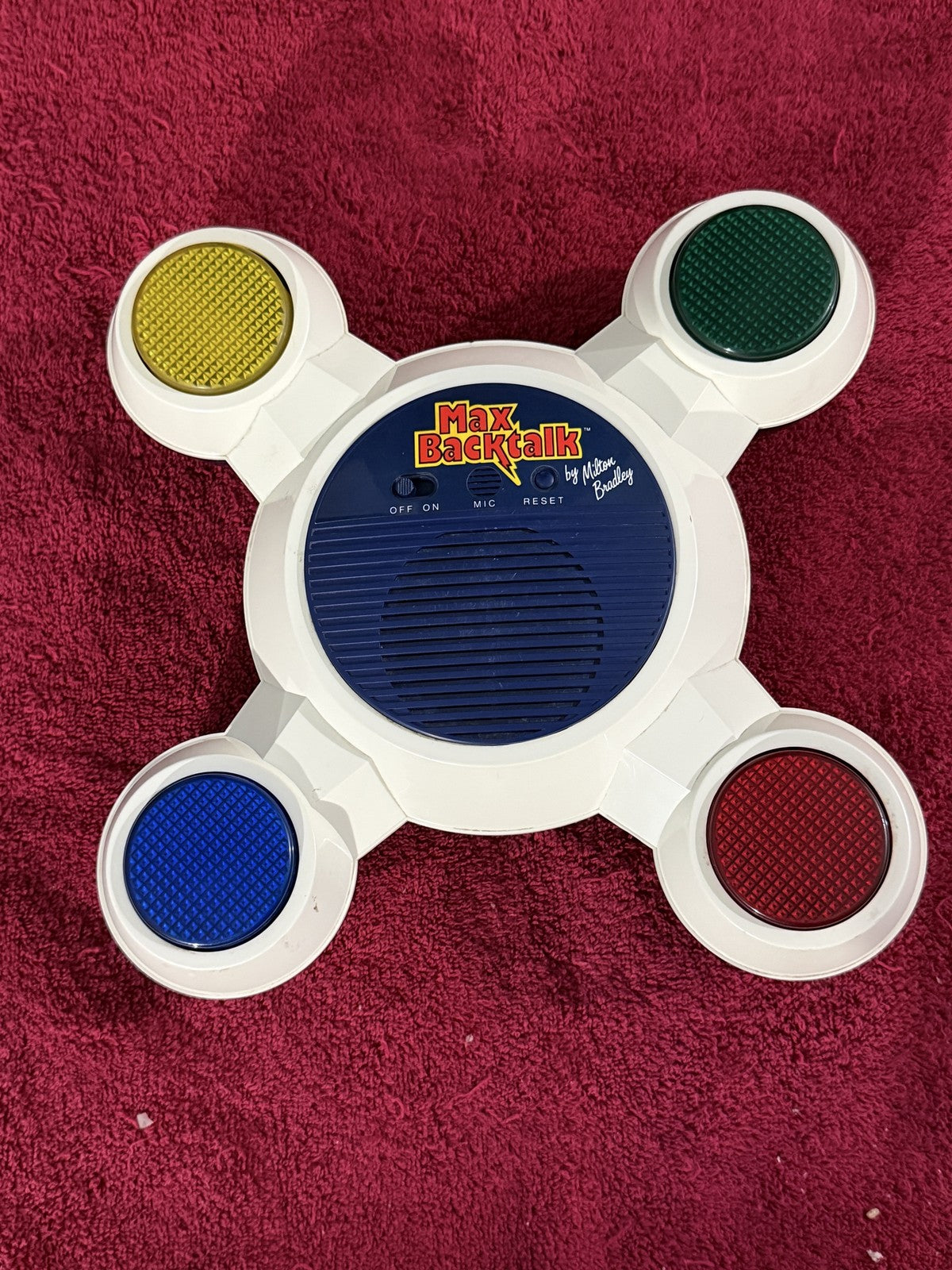 Milton Bradley MAX BackTalk 1986 Vintage Electronic Voice Floor Game WORKS