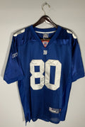 Victor Cruz New York Giants Reebok Authentic Jersey Blue #80 Sz 48 NFL Sewn