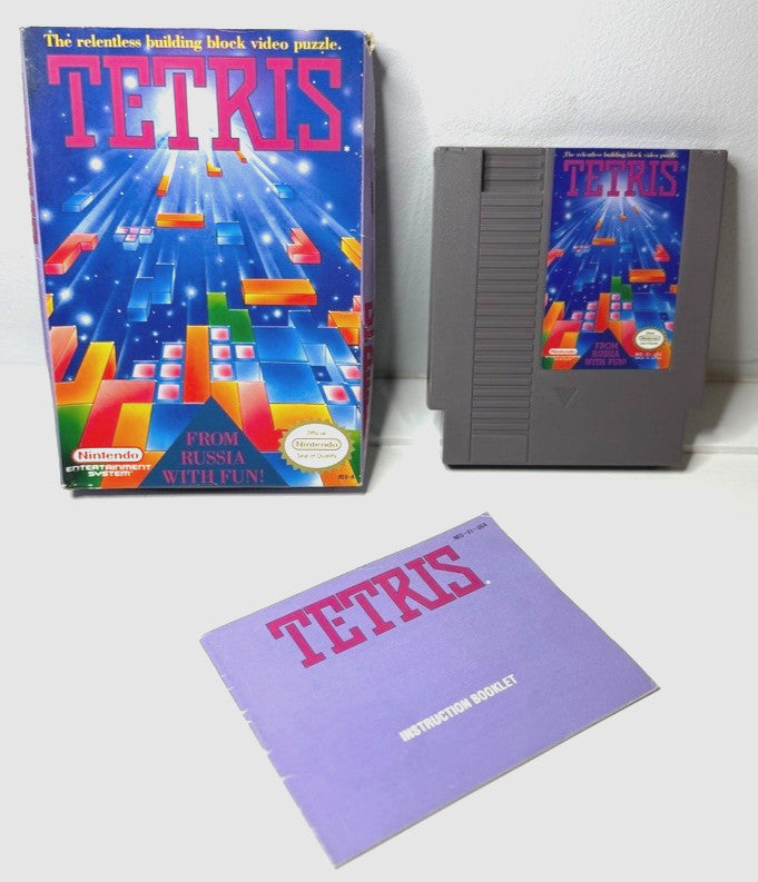 Tetris NES Complete In Box CIB Nintendo 1989 Original w/ Manual Puzzle Classic