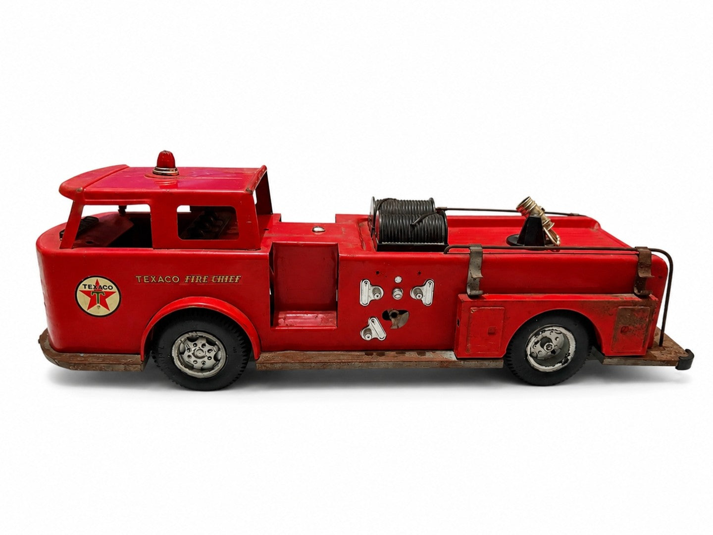 Vintage Buddy L Texaco Fire Chief Pressed Steel Truck 25in 1960s AS-IS Display