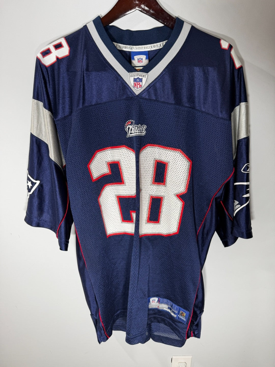 Corey Dillon New England Patriots Reebok Authentic Jersey Navy #28 Sz L NFL