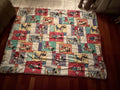 Vintage Mickey Mouse Patchwork Comforter Skateboard Surf Disney Twin 80s 90s