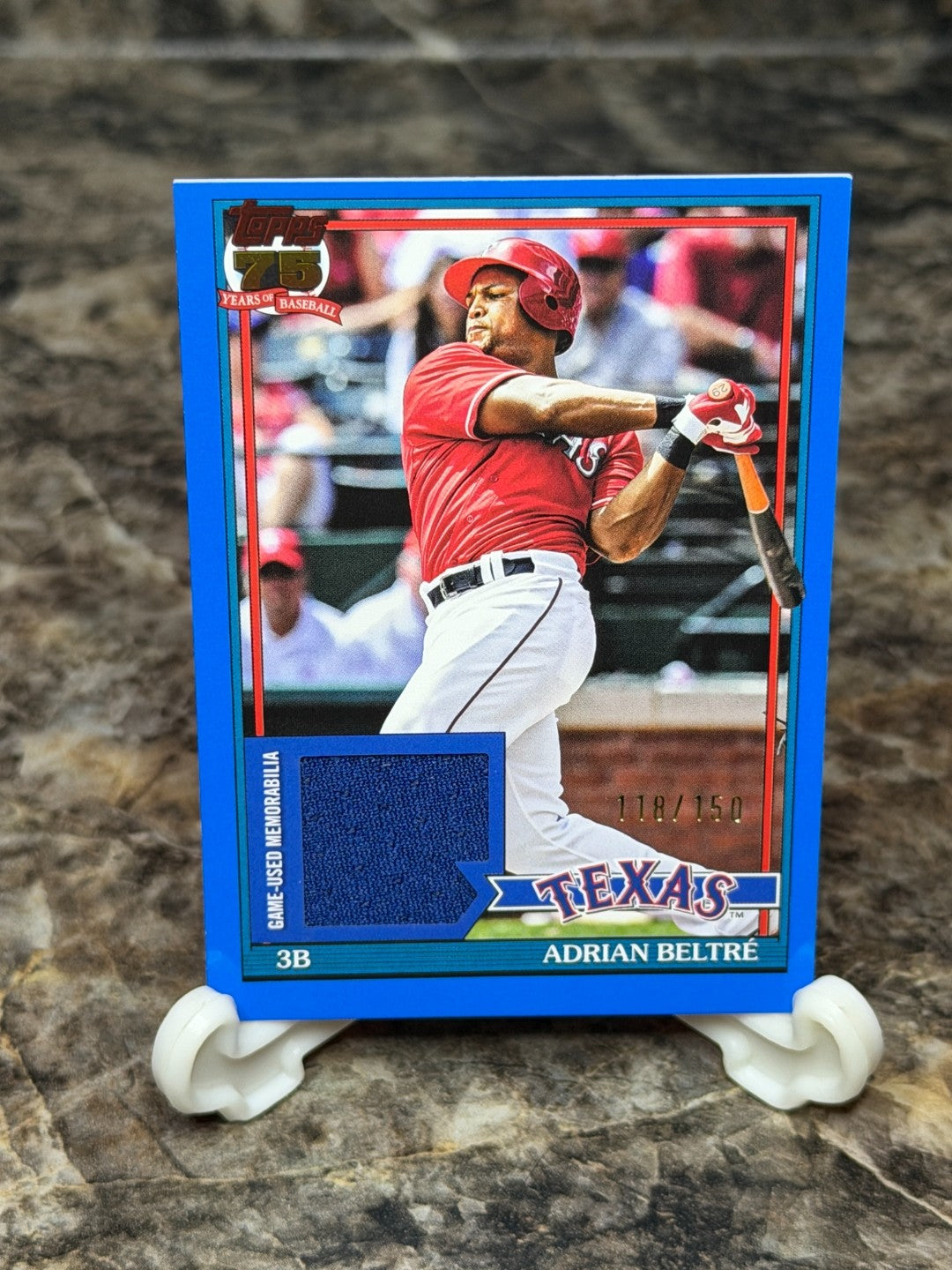 2026 Topps 1991 Topps Relic Adrian Beltre BLUE 118/150 Rangers HOF #91R-AB
