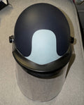 Tactical Riot Control Helmet w/ Visor Ear Guards Neck Cover & Bag Airsoft Kit