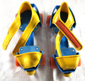 Vintage 1984 Fisher-Price 1-2-3 Grow With Me Roller Skates #1122 Yellow Blue