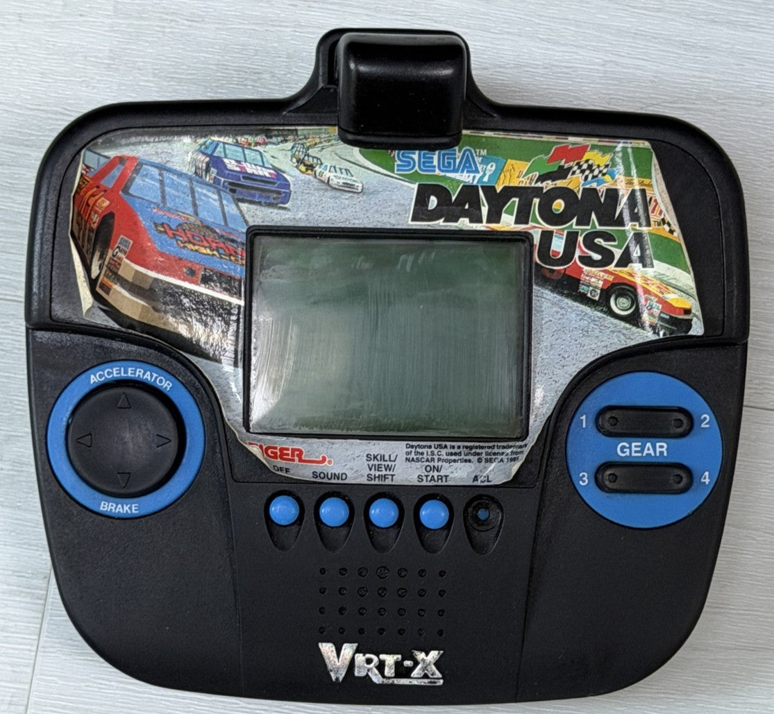 Tiger VR1-X Sega Daytona USA 1995 LCD Handheld Racing Game Vintage WORKS