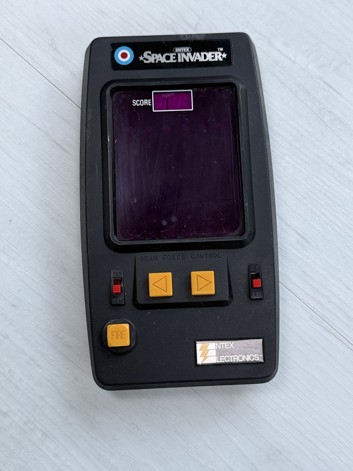 Entex Space Invader 1980 Vintage VFD Handheld Electronic Game Made Japan WORKING