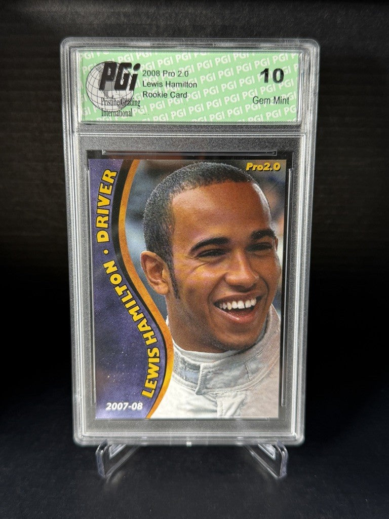 Lewis Hamilton 2008 Pro 2.0 Rookie Card PGI 10 Gem Mint McLaren F1 RC Slab