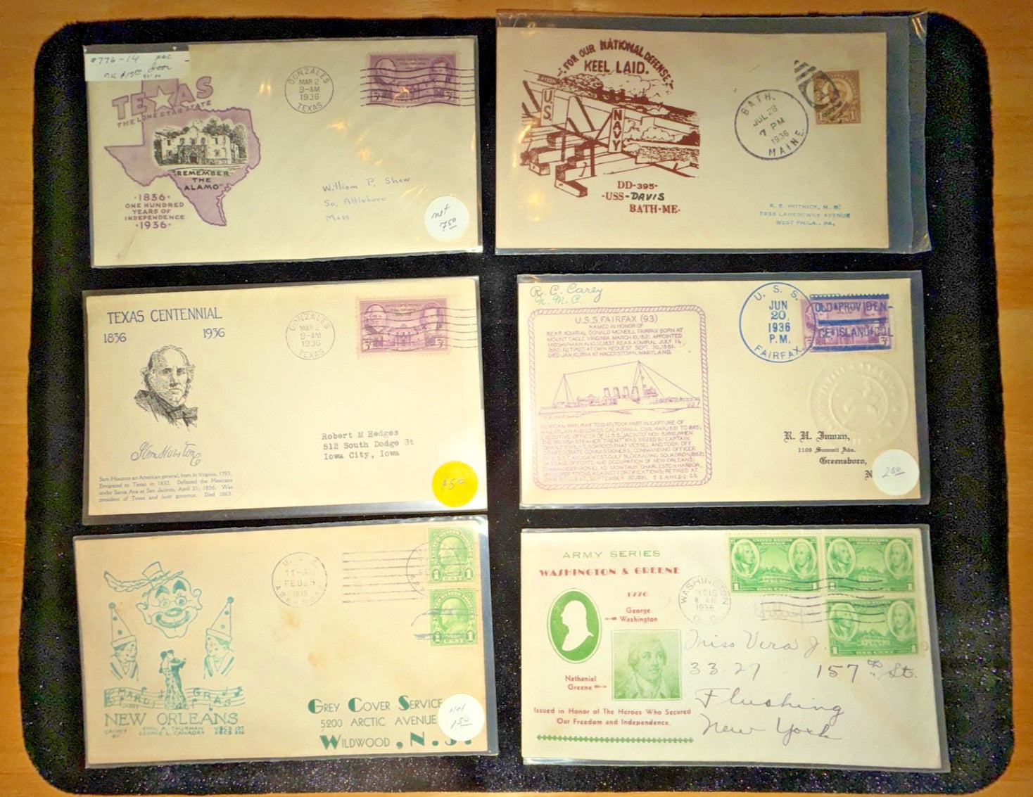 Huge Vintage Lot 1930s First Day Covers FDC Navy USS Postcard Folders Ship Tin