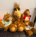 Vintage ALF Plush Lot 1986 Coleco 18" + Burger King Puppets Cookin Orbiters Surf