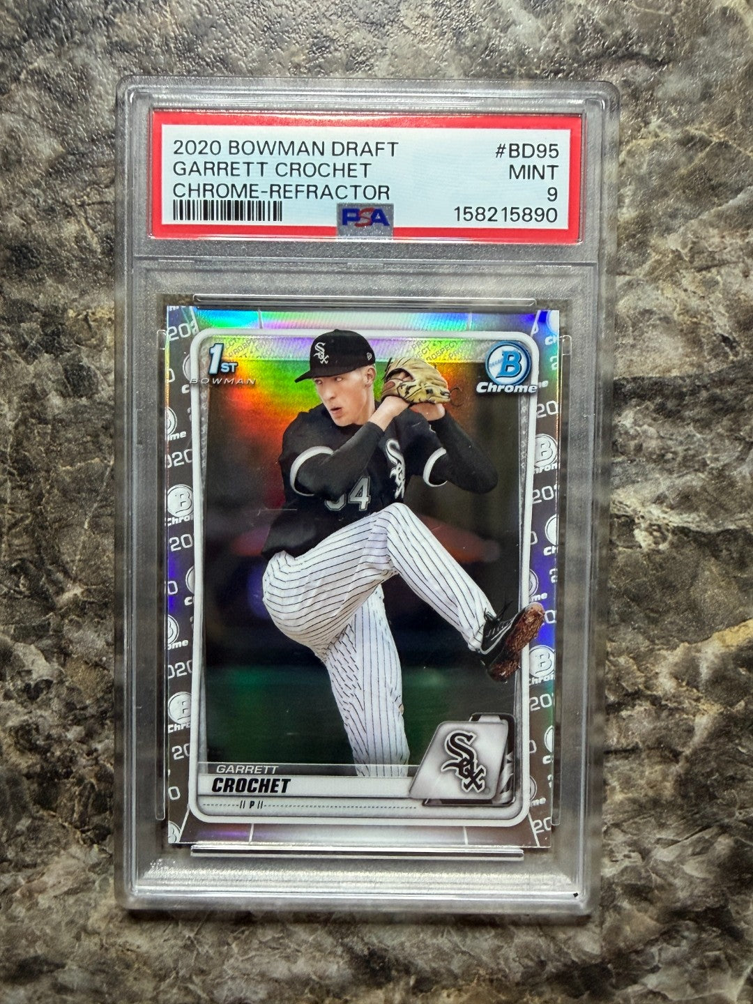 Garrett Crochet 2020 Bowman Draft Chrome Refractor #BD-95 PSA 9 White Sox