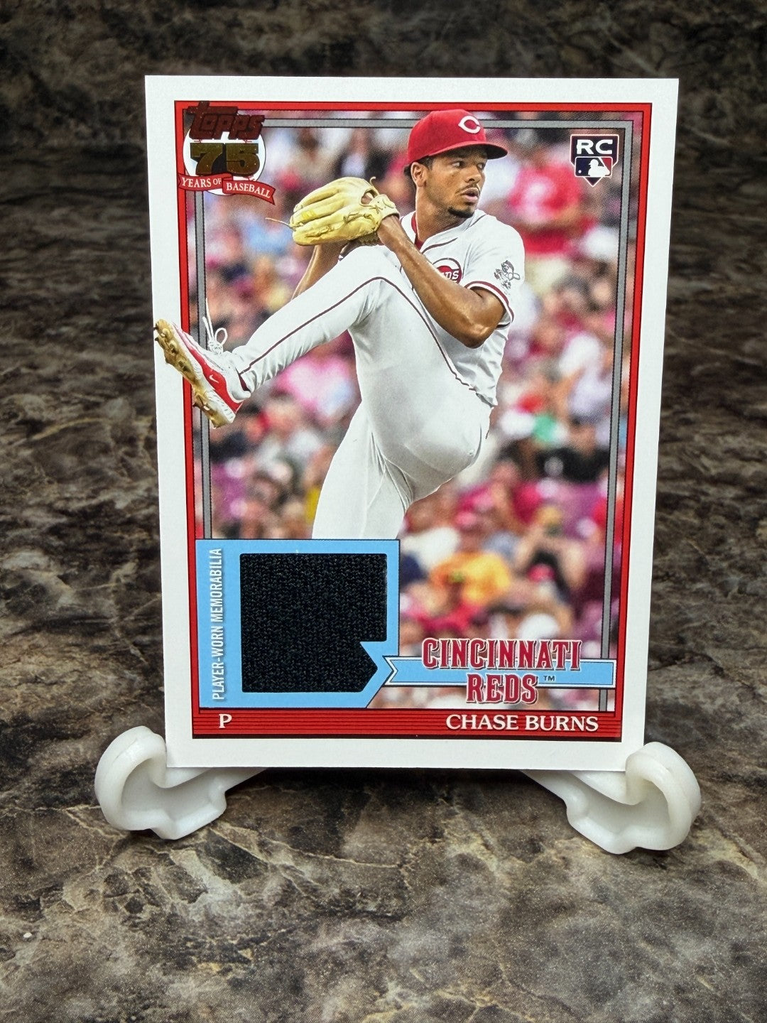 2026 Topps 1991 Topps Relic Chase Burns ROOKIE Jersey Reds #91R-CB