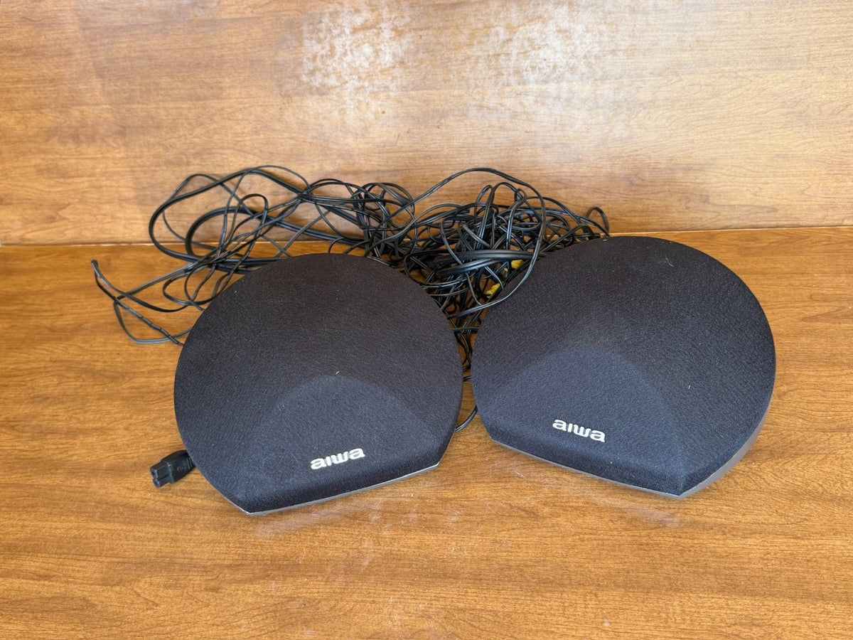 Aiwa SX-R275 Surround Satellite Speaker Pair 40W 8 Ohm Black TESTED Home Theater