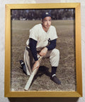 Joe DiMaggio New York Yankees Wood Framed 8x10 Color Photo Vintage Display Print