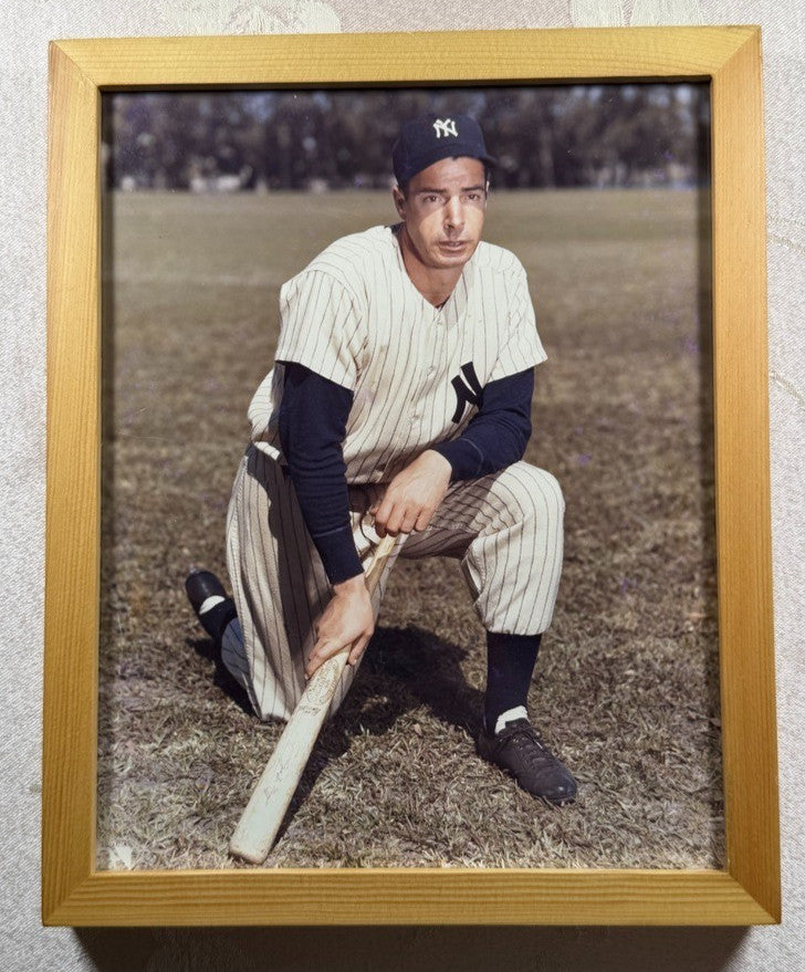 Joe DiMaggio New York Yankees Wood Framed 8x10 Color Photo Vintage Display Print