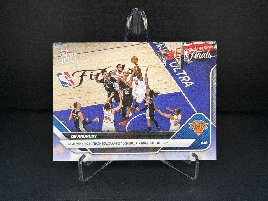 2026 Topps Now OG Anunoby #336 Knicks NBA Finals Game 4 Comeback Putback Card