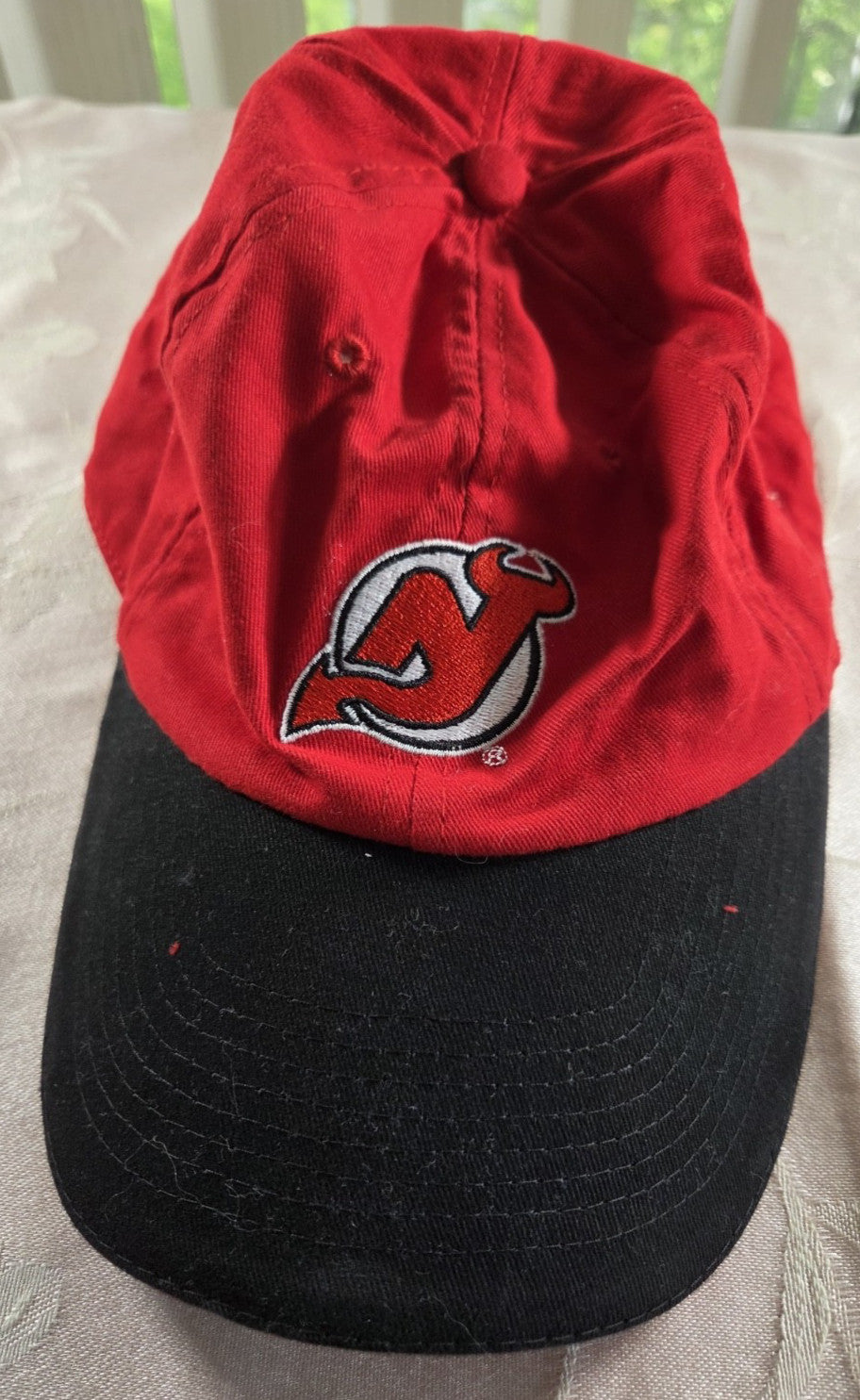 NJ Devils SGA Hat FSN HD Fox Sports Net Promo Stadium Giveaway Vintage Red Black