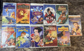Disney VHS Lot 11 Clamshell Lion King Aladdin Beauty Beast Snow White Hercules
