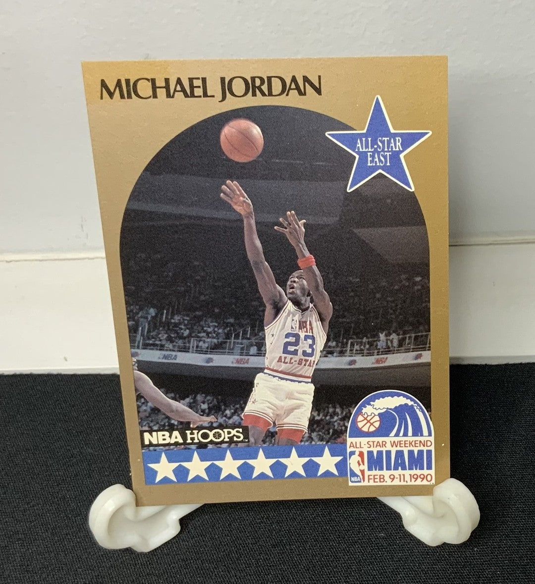 1990 NBA Hoops Michael Jordan #5 All-Star East Miami Chicago Bulls Vintage HOF