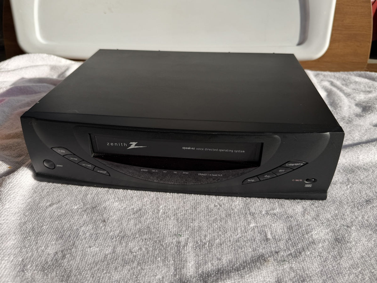 Zenith VRA421 Speak EZ Voice Directed VCR 4-Head Hi-Fi VHS Stereo AS-IS