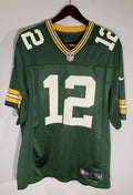 Nike On Field Aaron Rodgers Green Bay Packers Green #12 Home Jersey Size L NFL