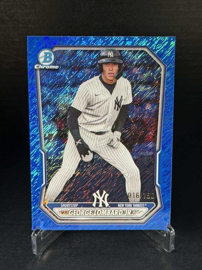 2026 Bowman Chrome George Lombard Jr BCP-64 Blue Shimmer /150 Yankees RC