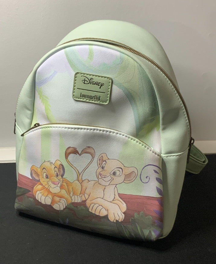Loungefly Disney Lion King Simba Nala Mini Backpack Mint Green Heart Tail 2021