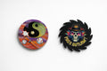 Vintage 90s POG Slammers Lot Yin Yang Baseball Skull Outlaw